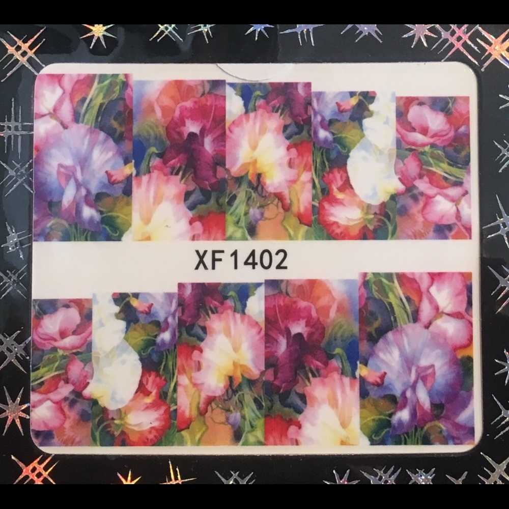 3/ $12 Nail Art Waterslide Tattoo Delicate Floral